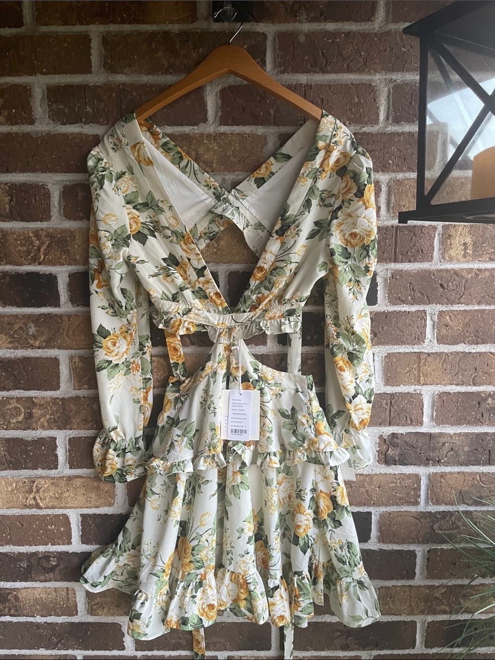 New MOONSEA CHARMING FRAGRANCE FLORAL RUFFLE DRESS